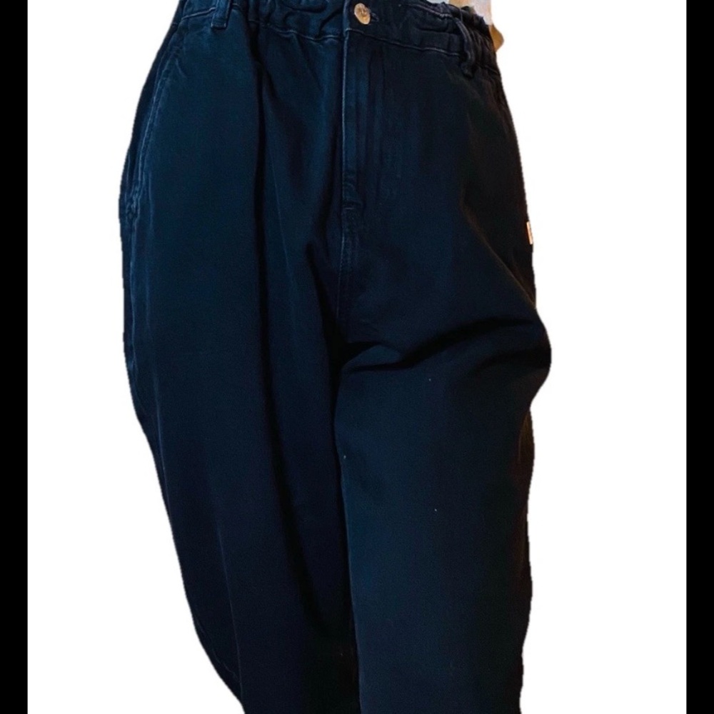 Zara Black Gray Wash Pleated Slouchy Balloon Leg Size 4 NWT Comfy, stylish